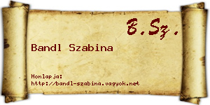 Bandl Szabina névjegykártya